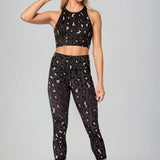 Keiti | Sutien Sport Moale Culoare Piersica cu Tipar Leopard