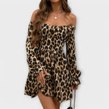 Catarina | Rochie scurtă cu imprimeu leopard