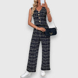 Dina™ | Compleu cu decolteu în V și pantaloni asortati