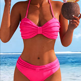 Colorful Halter Neck Bikini