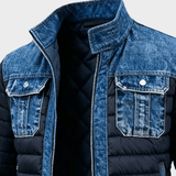 Indrek | Jachetă hibridă din denim cu aspect urban