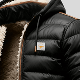 Roko | Jachetă sherpa neagră matlasată