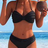 Colorful Halter Neck Bikini
