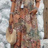 Lia | Rochie midi pentru femei din țesătură ușoară