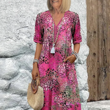 Lia | Rochie midi pentru femei din țesătură ușoară