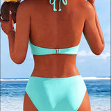 Colorful Halter Neck Bikini