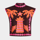 Sloan | Top și set de fustă cu palme de cocos