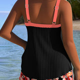 Tankini Sport cu Design Gât în V