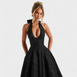 Effie | Rochie midi texturată cu decolteu în V