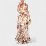 Isabela | Rochie cu model floral și volane