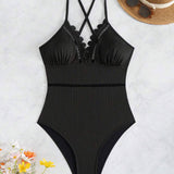 Costum de baie pe o singură parte cu decupaj sexy