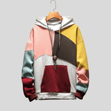 Siim | Pulover geometric urban cu glugă