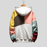 Siim | Pulover geometric urban cu glugă