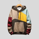 Siim | Pulover geometric urban cu glugă