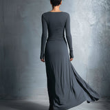 Gabriella | Rochie Lungă cu Nod Lateral