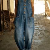 Rocio | Lahe denim kombinesoon reguleeritava klambriga