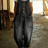 Rocio | Lahe denim kombinesoon reguleeritava klambriga