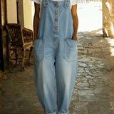 Rocio | Lahe denim kombinesoon reguleeritava klambriga