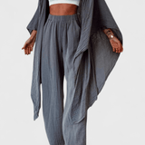 Henley | Set de timp liber în două piese cu cardigan