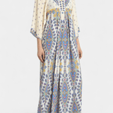 Kersti | Rochie de nuntă cu decolteu in V și model Paisley elegant