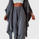 Henley | Set de timp liber în două piese cu cardigan