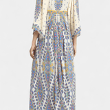 Kersti | Rochie de nuntă cu decolteu in V și model Paisley elegant