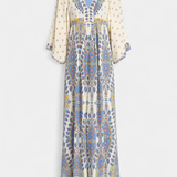 Kersti | Rochie de nuntă cu decolteu in V și model Paisley elegant