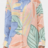 Lumina | Set tropical: tricou stil liber și pantaloni scurți cu talie înaltă