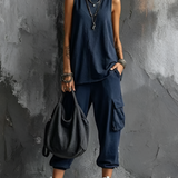 Valentina | Set Casual Moale cu Buzunare