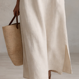 Saga | Rochie Midi Albă Nomad Discretă