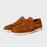 Elvy | Moccasini eleganți de nubuă albă
