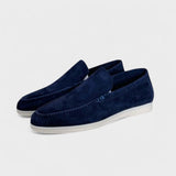 Elvy | Moccasini eleganți de nubuă albă