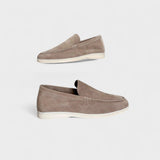 Elvy | Moccasini eleganți de nubuă albă