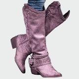 Eha | Cizme de cowboy din piele în stil retro