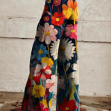 Léna | Pantaloni Laiad cu imprimeu floral