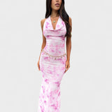 Mara™ | Rochie cu flori roz