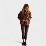 Roz | Jachetă modernă cu model leopard