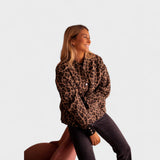 Roz | Jachetă modernă cu model leopard