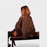 Roz | Jachetă modernă cu model leopard