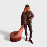 Roz | Jachetă modernă cu model leopard