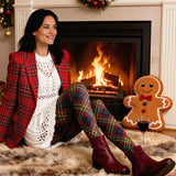 Viken | Plan Crăciun Smarald Tartan Elegant Ciorapi Legginși