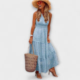 Lola | Rochie maxi Boho cu dantelă