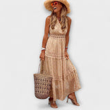 Lola | Rochie maxi Boho cu dantelă