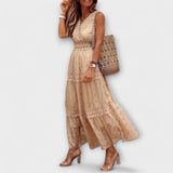 Lola | Rochie maxi Boho cu dantelă
