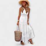 Lola | Rochie maxi Boho cu dantelă