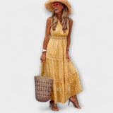 Lola | Rochie maxi Boho cu dantelă
