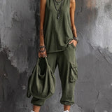 Valentina | Set Casual Moale cu Buzunare