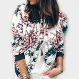Andreia | Jachetă bomber elegantă cu model de flori
