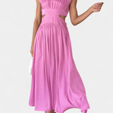 Jocelyn | Rochie Minimalistă cu Decupaj Înalt și Tăieturi pe Lateral