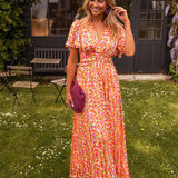 Sandra | Rochie de lungime maximă cu gât în V elegant